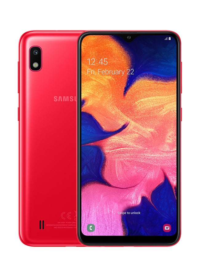 Samsung - Galaxy A10 Dual SIM Red 32GB 2GB RAM 4G LTE - Image 1