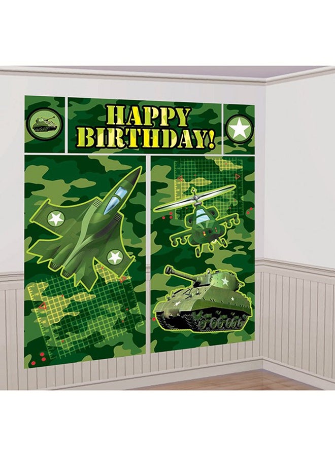 Amscan 5-Piece Army Military Camouflage Party Cut-Out Set