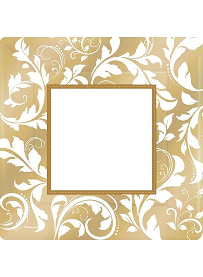 أمسكان مجموعة ورق أنيق ومزخرف للزينة بلون ذهبي مكونة من 8 قطع 10بوصة