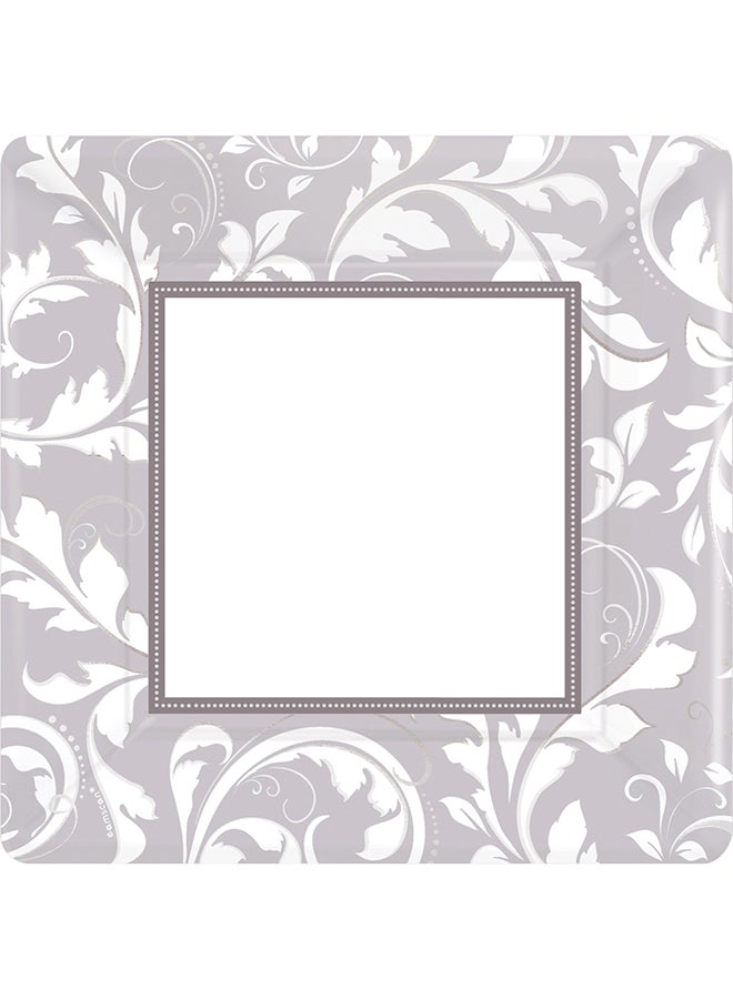 أمسكان مجموعة أطباق ورقية أنيقة مزخرفة، من 8 قطع