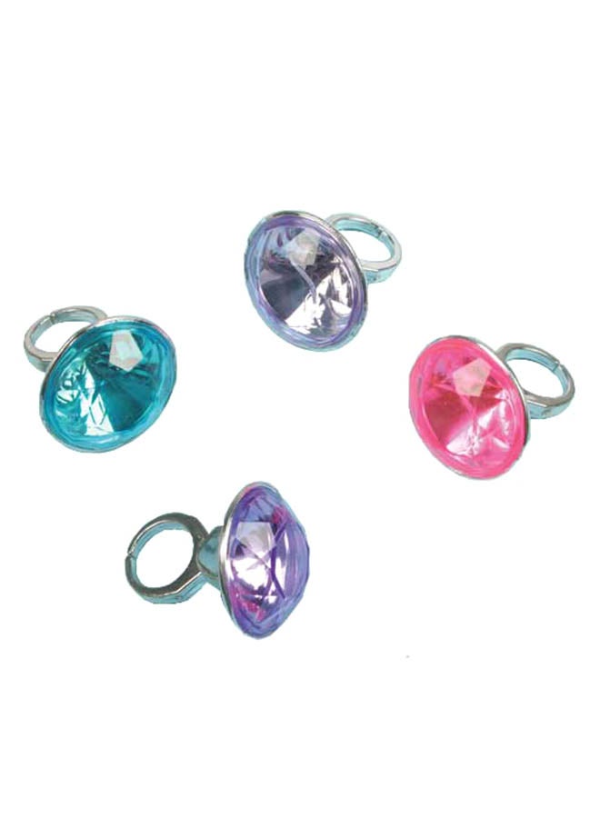 Amscan 8-Piece Giant Gem Ring Favor Set Birthday Gift Toys, Return Gifts for Party