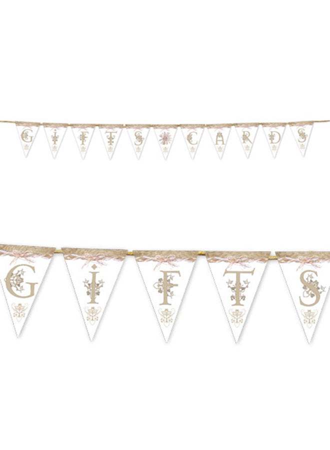 Amscan Rustic Wedding Card And Gift Pennant Banner Set Birthday Theme Decorations Party Supplies