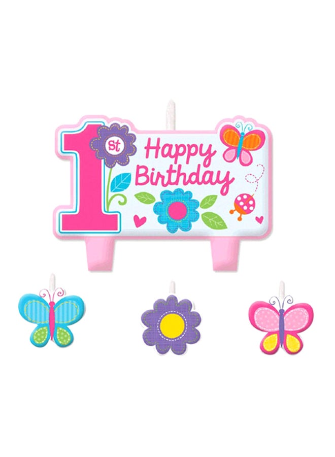 Amscan 4-Piece Sweet Birthday Girl Candle Set