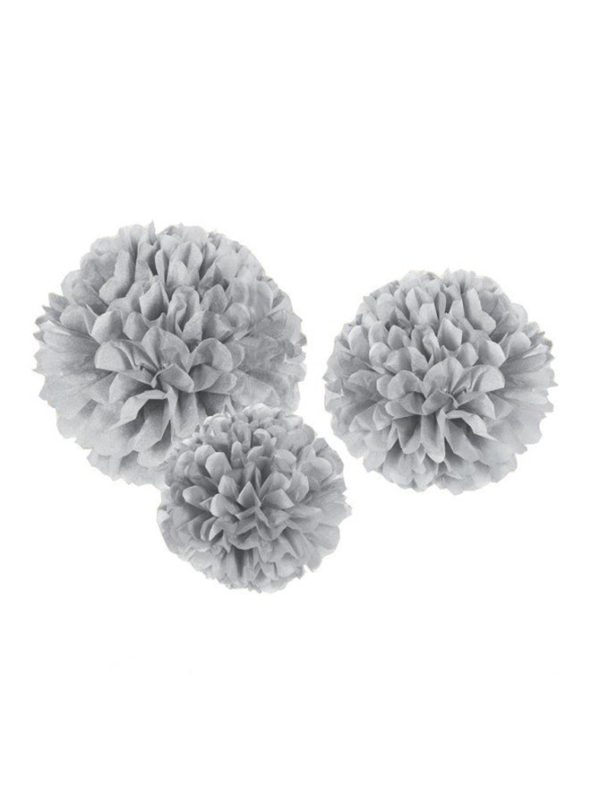 Amscan Silver Fluffy Hanging Decoration Party Supplies
