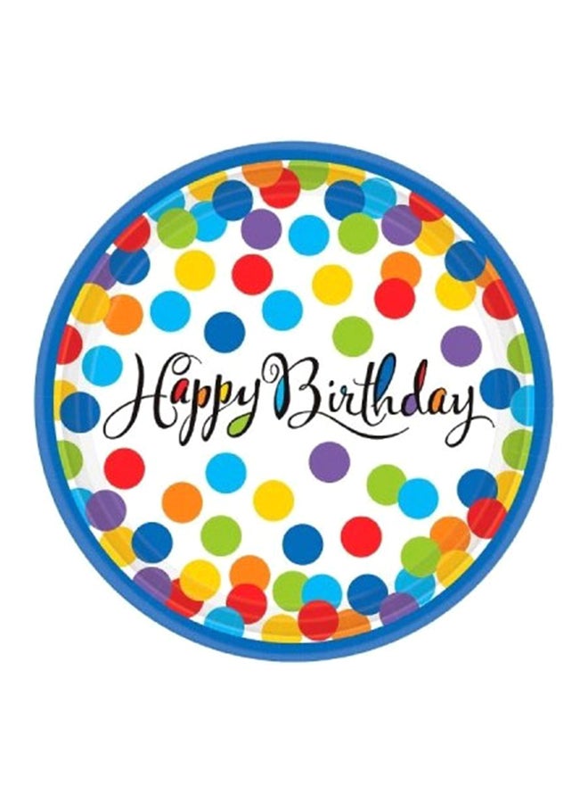 Amscan 18-Piece Confetti Bash Paper Plates