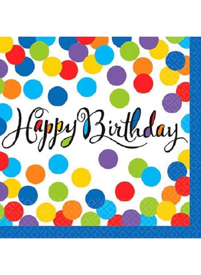 Amscan 18-Piece Happy Birthday Printed Confetti Cup