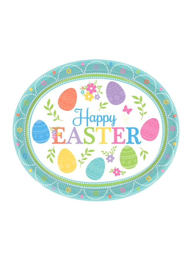 Amscan 8-Piece Lovely Oval Paper Plates