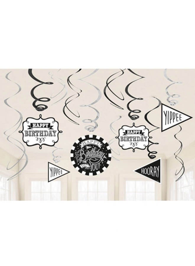 Amscan Chalkboard Birthday Value Pack Swirl Decoration