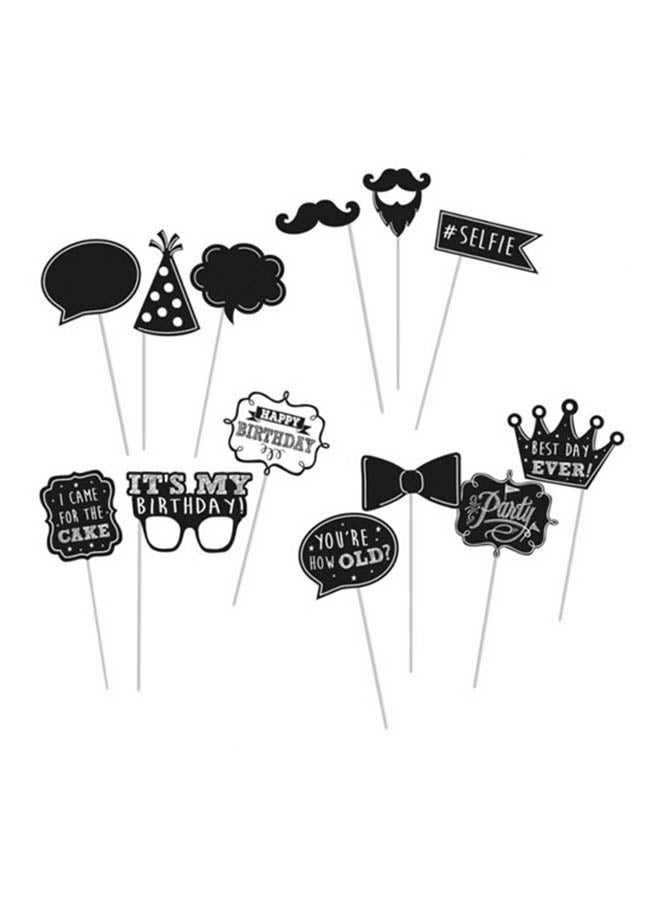 Amscan 13-Piece Chalkboard Birthday Photo Props