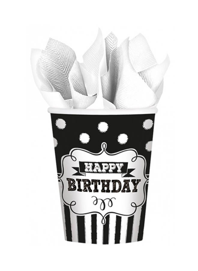 Amscan 8-Piece Chalkboard Birthday Paper Cup Set