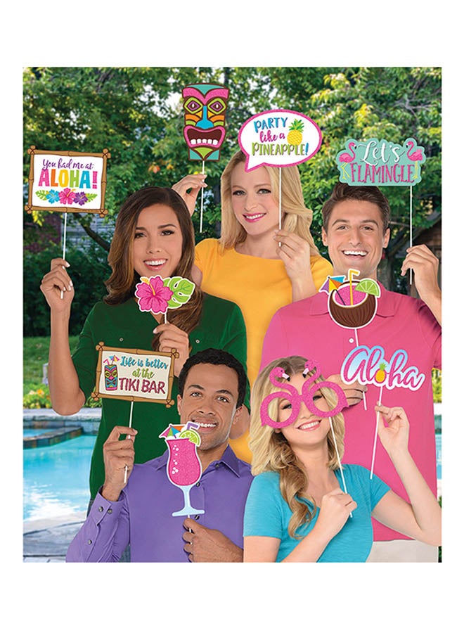 Amscan 13-Piece Tiki Party Photo Prop Set Party Accessories Party Supplies