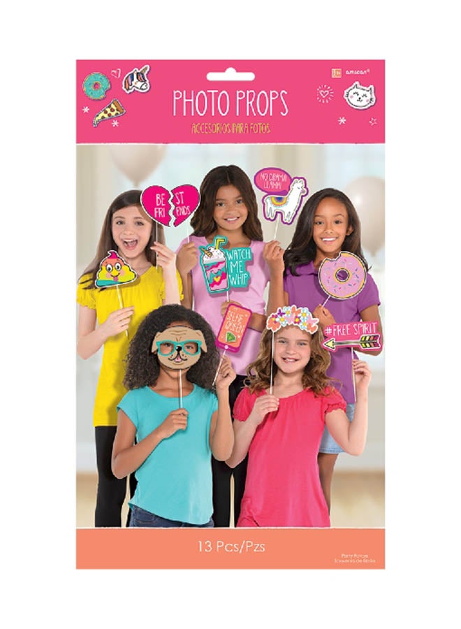 أمسكان طقم دعائم صور سيلفي للحفلات من 13 قطعة