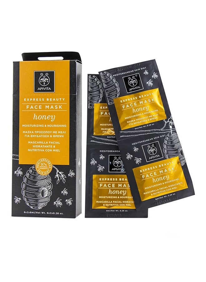 Apivita - Express Beauty Face Mask With Honey 6x(2x8)ml - Image 1