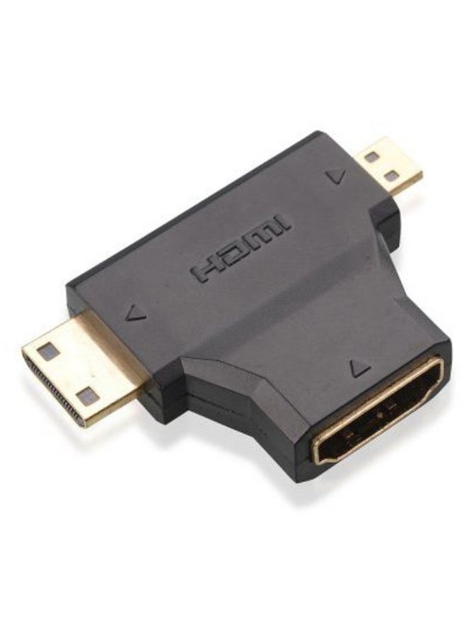 Cable Matters 2-In-1 Male To Female Adapter Black