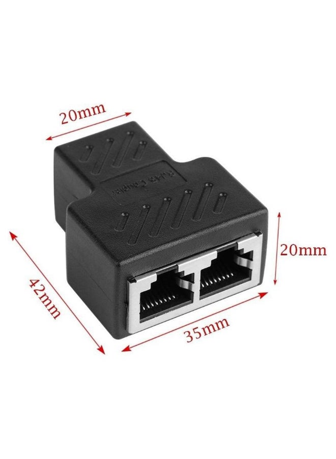 ماركة غير محددة قابس التمديد والمحول والموصل RJ45 المقسم لكابل إيثرنت لشبكة LAN ‏CAT5 وCAT6  - Image 2