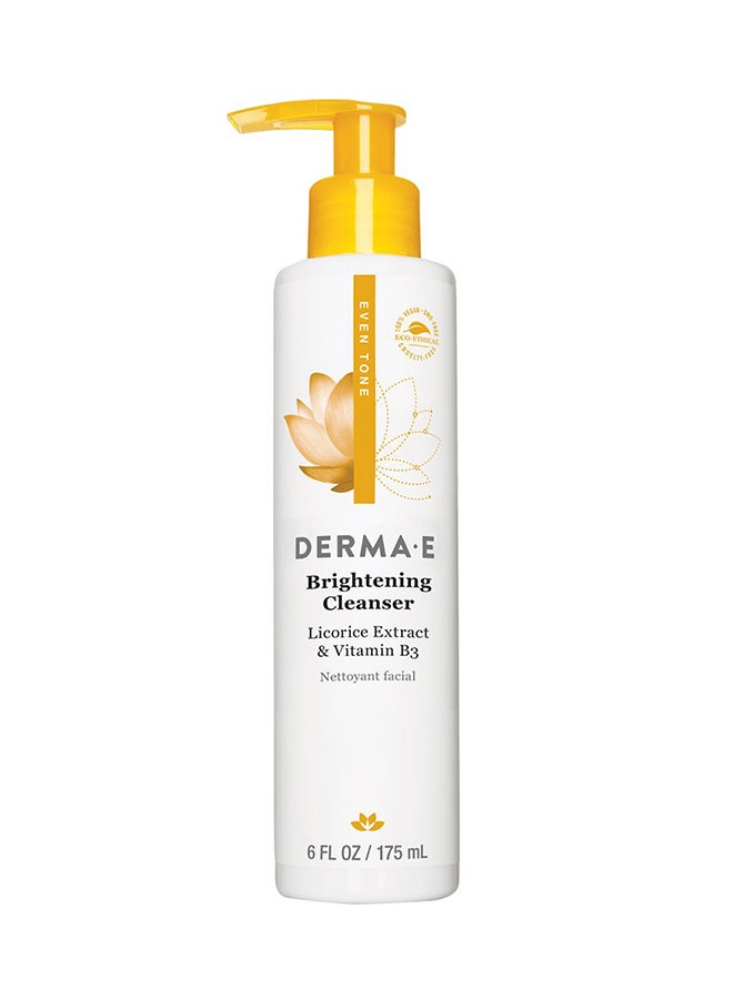 derma-e Even Tone Brightening Cleanser with Vitamin C Clear 175ml - Image 1