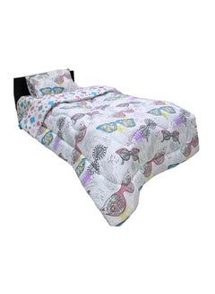 4-Piece Single Size Comforter Set Cotton Blend
