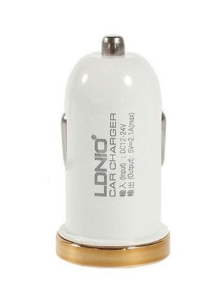 DL-C22 Dual USB Car Charger White/Silver - v1554728959/N23032579A_1