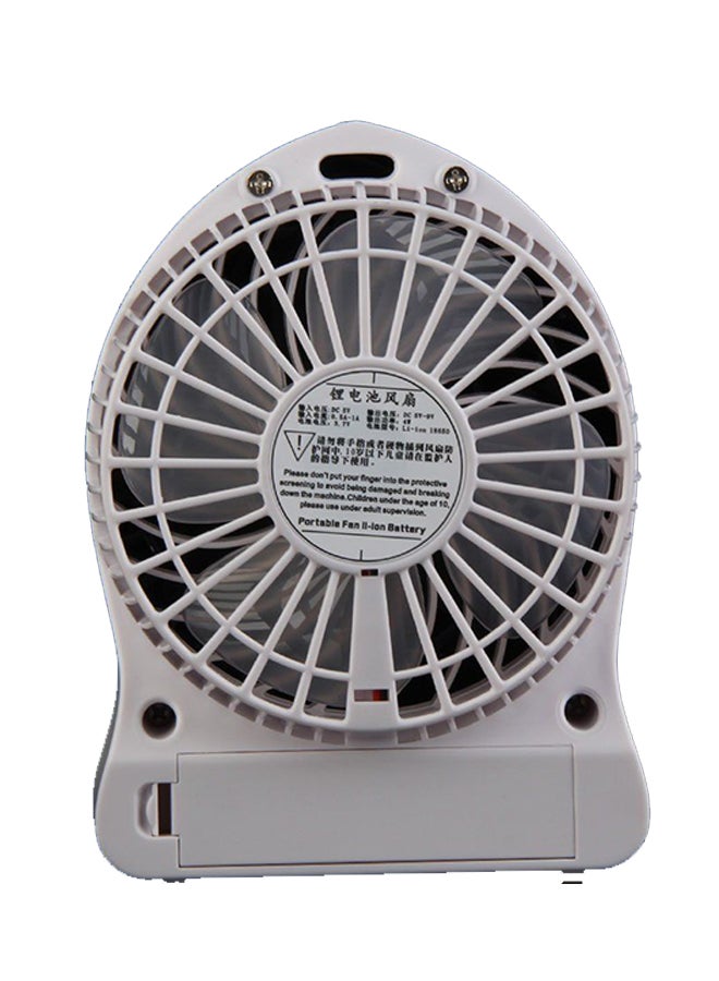 مروحة طاولة صغيرة بمنفذ USB قابلة للنقل أبيض - Image 1