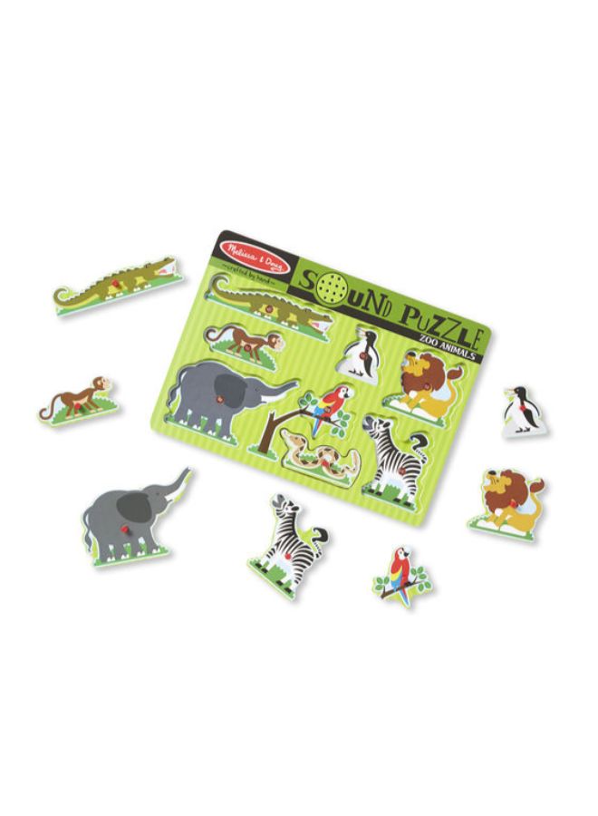 Melissa & Doug - 8-Piece Zoo Animals Sound Puzzle Game Set - Image 1