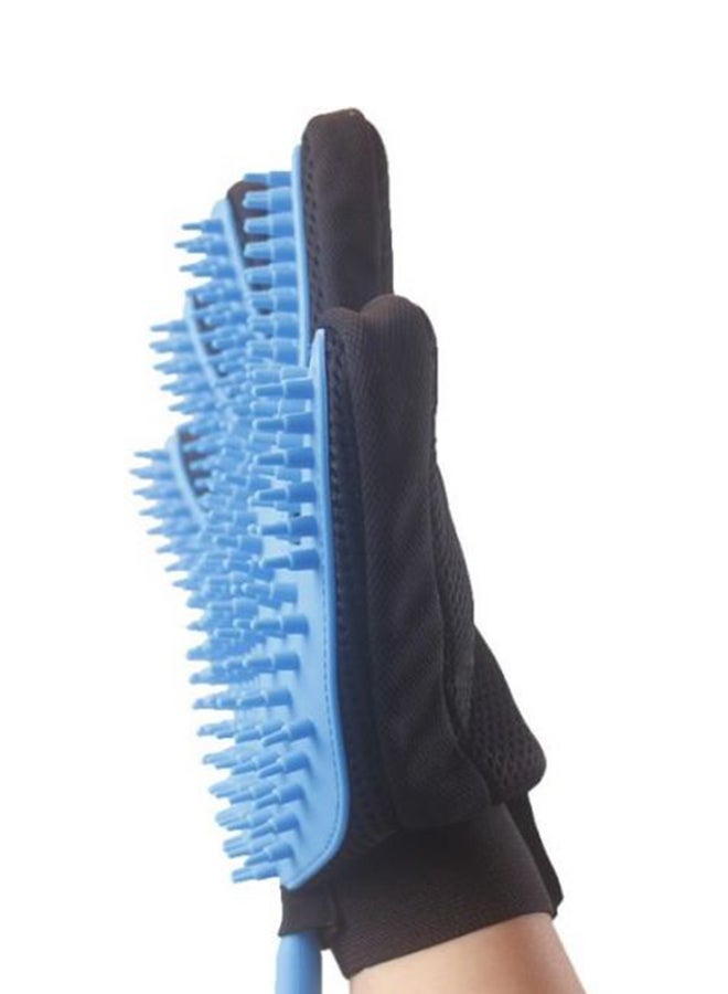 Pet Grooming Glove With Water Pipe Blue/Black - Image 3