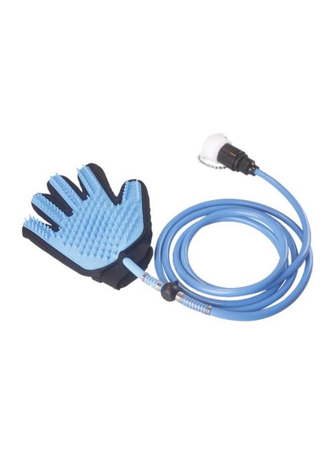 Pet Grooming Glove With Water Pipe Blue/Black - Image 1
