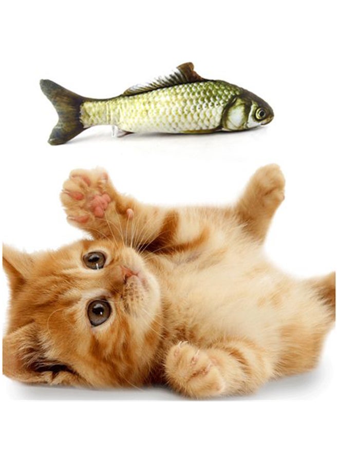 لعبة سمكة ثلاثية الأبعاد بلون أخضر/أبيض مقاس 20 سنتيمتر - Image 2