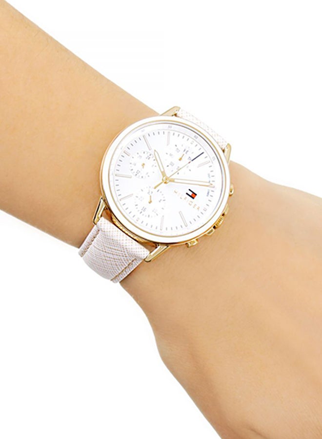 TOMMY HILFIGER - Women's Water Resistant Leather Chronograph Watch 1781790 - Image 1