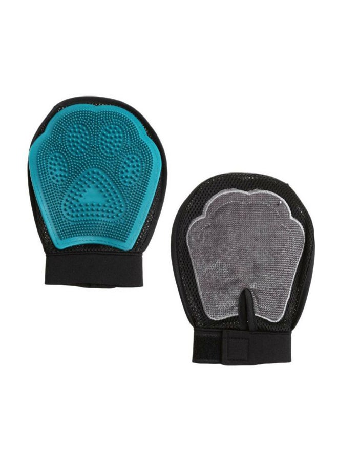 Generic 3-In-1 Pet Grooming Glove Light Blue/Black 22.3 centimeter  - Image 1