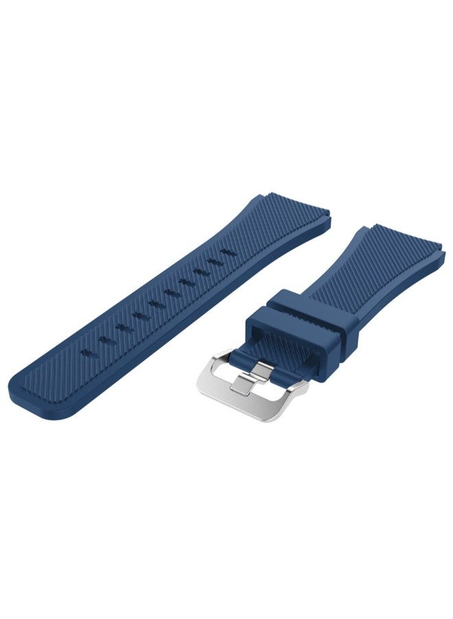 Replacement Leather Watch Band For Samsung Gear S3 Navy Blue - Image 3