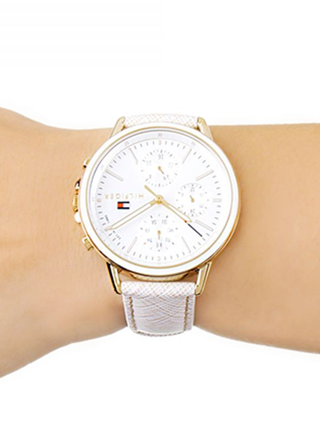 TOMMY HILFIGER - Women's Water Resistant Leather Chronograph Watch 1781790 - Image 1