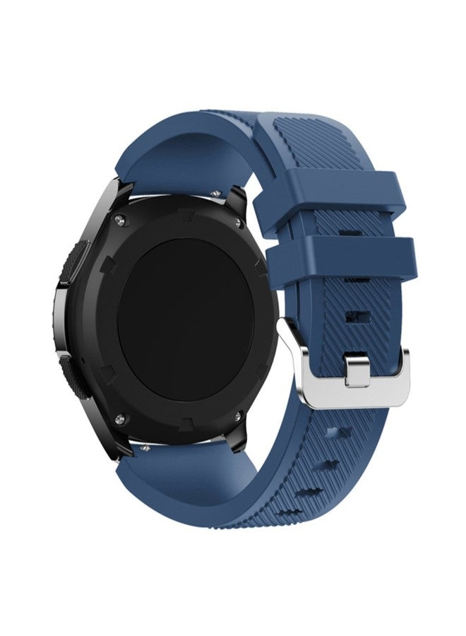Replacement Leather Watch Band For Samsung Gear S3 Navy Blue - Image 2