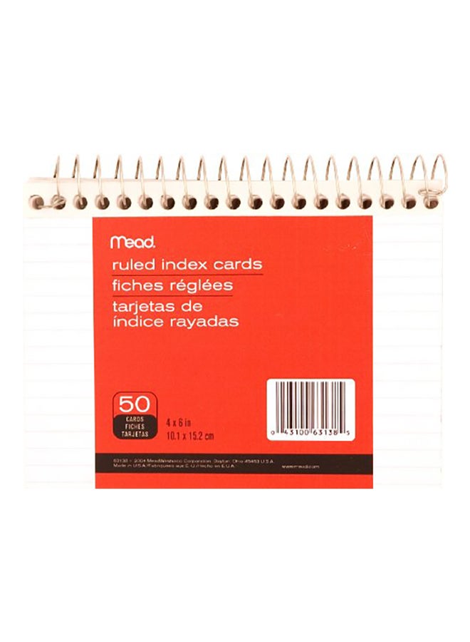 Mead Wirebound Ruled Index Cards, 4 X 6 Inches (63138) 