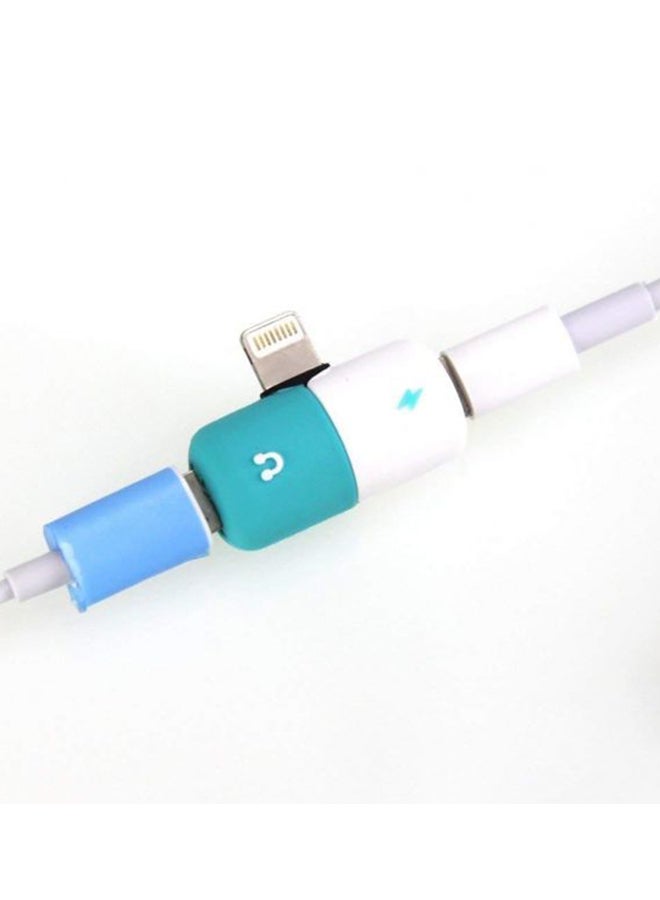 Generic - Audio Charging Lightning Adapter For iPhone 7/8 7 8 Plus X iPod iPad Blue - Image 1