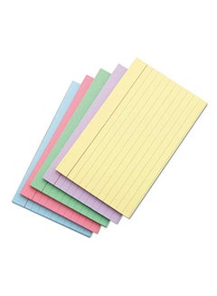 UNIVERSAL Index Cards 5 x 8 Blue/Salmon/Green/Cherry/Canary 100/Pack  - Image 1