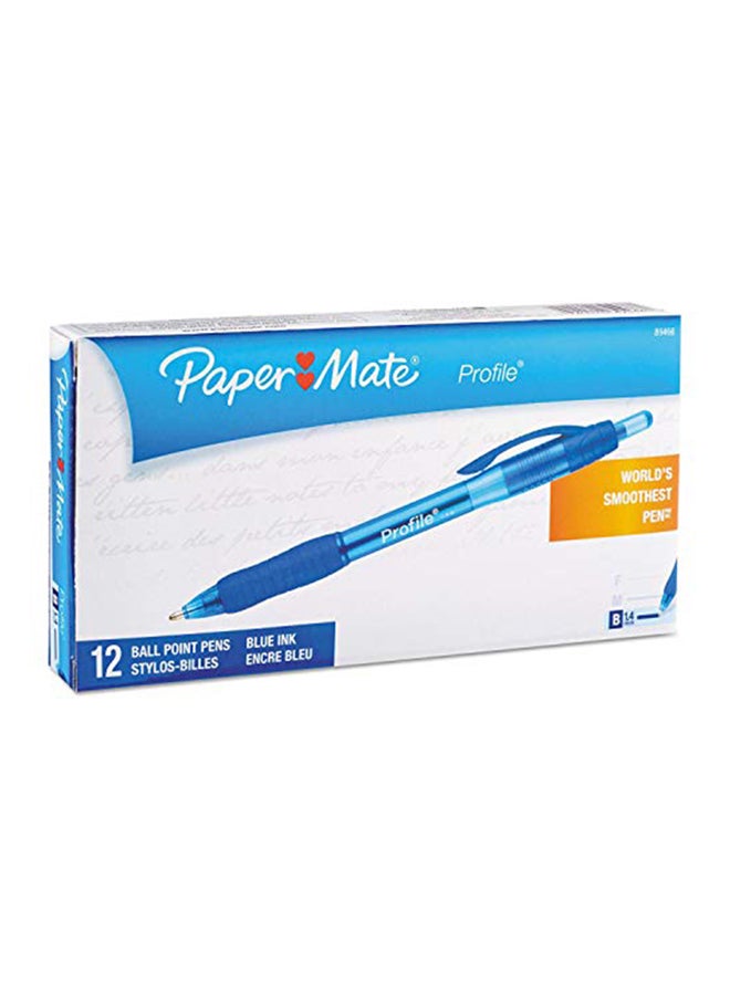 Paper Mate Paper Mate 89466 Profile Retractable Ballpoint Pens, Blue, 1-Pack, Case of 12 Pens 