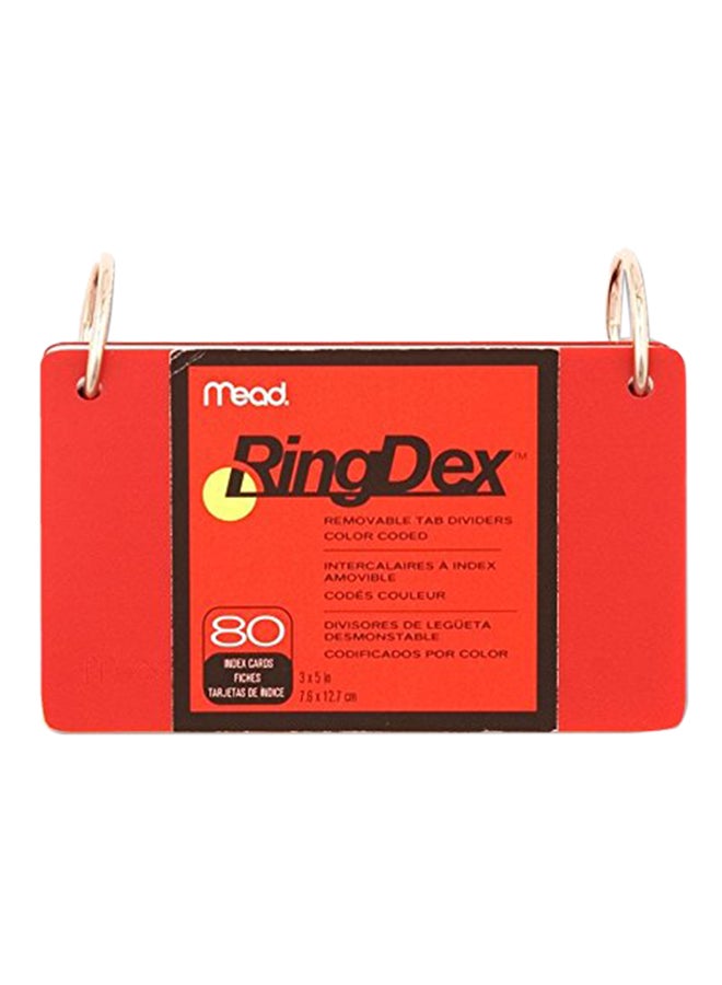 Mead Index Cards Ringdex, w/Removable, Poly Tab, 3 