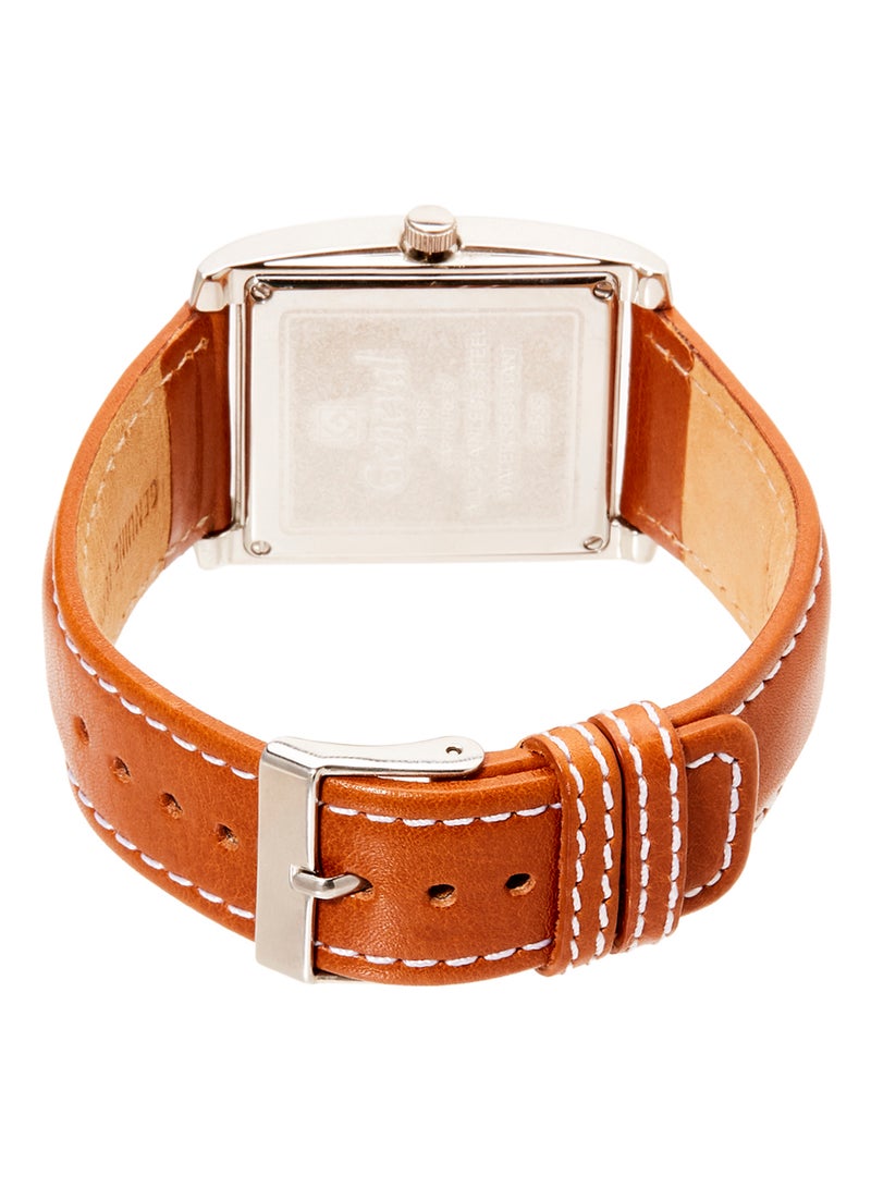 Geneval of Switzerland Men's Water Resistant Leather Analog Wrist Watch GL535WIO  - Image 3