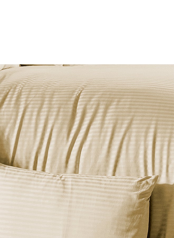 REGAL IN HOUSE 4-Piece Striped Comforter Set Beige  - Image 3