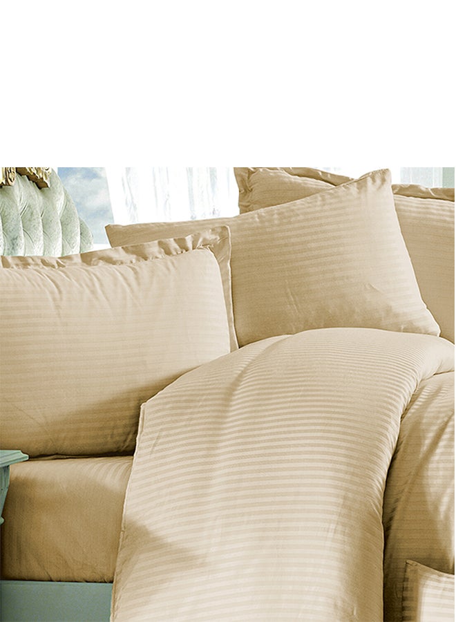 REGAL IN HOUSE 4-Piece Striped Comforter Set Beige  - Image 2