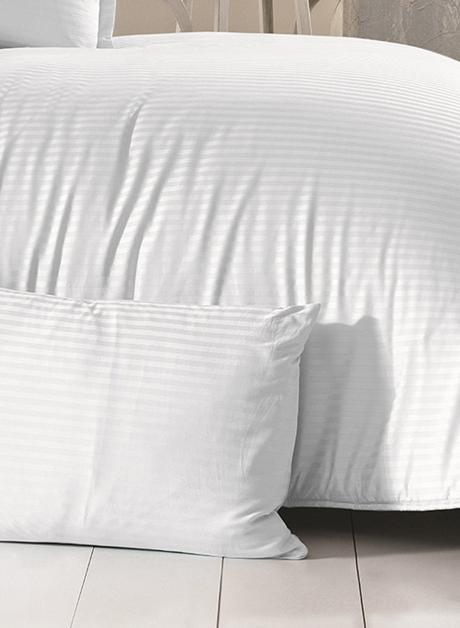 طقم سرير من القطن بتصميم مخطط مكون من 6 قطع مايكروفايبر أبيض - v1554799866/N23042158A_4