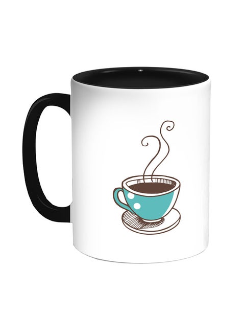 A Cup Of Coffee Printed Coffee Mug Black/White/Brown