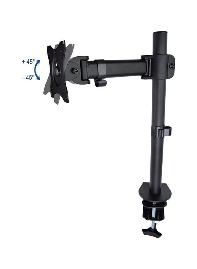 Single Monitor Fully Adjustable Computer Desk Mount / Articulating Stand For 1 LCD Screen up to 27 Inch Supported Black