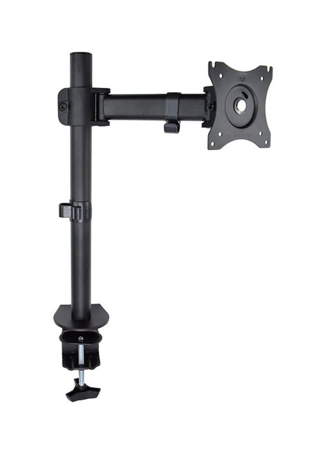 Single Monitor Fully Adjustable Computer Desk Mount / Articulating Stand For 1 LCD Screen up to 27 Inch Supported Black