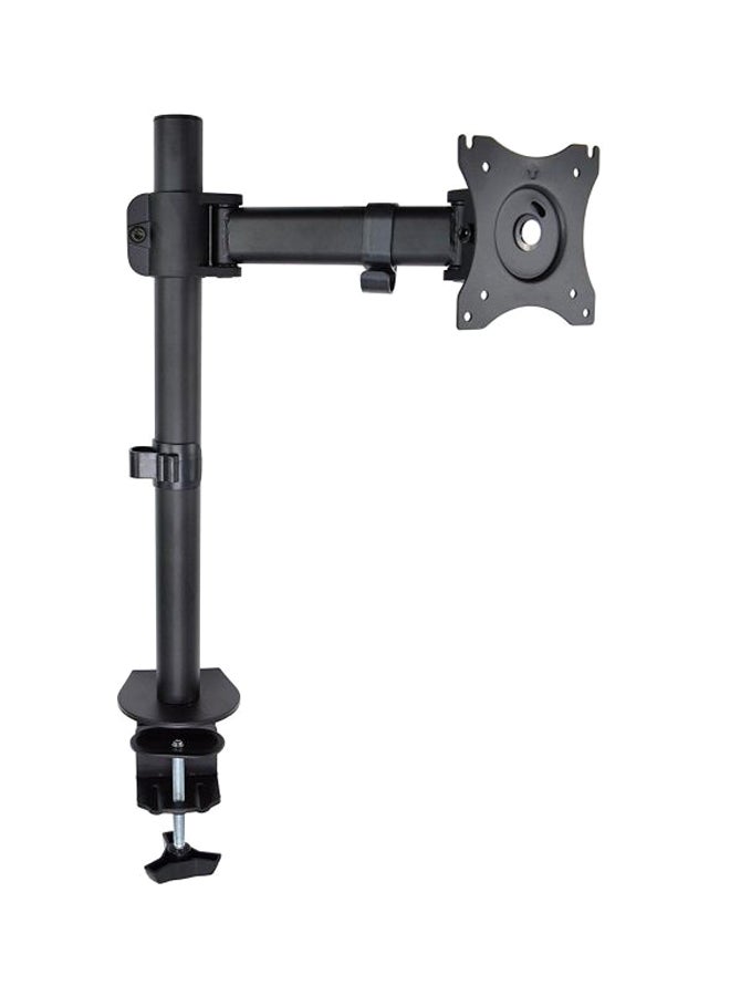 Single Monitor Fully Adjustable Computer Desk Mount / Articulating Stand For 1 LCD Screen up to 27 Inch Supported Black