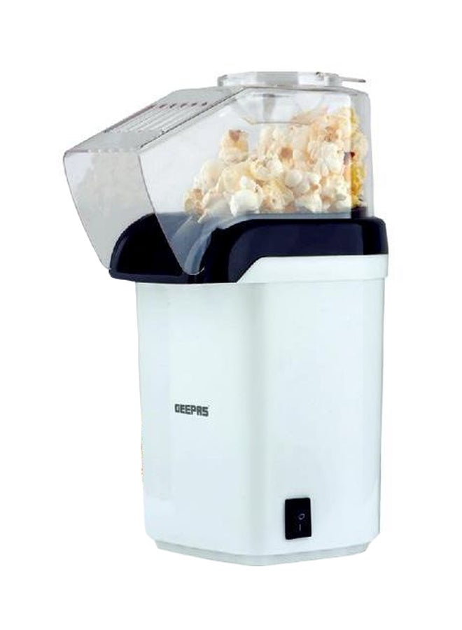 GEEPAS Portable Popcorn Maker 1200W 1200.0 W GPM840 White/Clear/Black