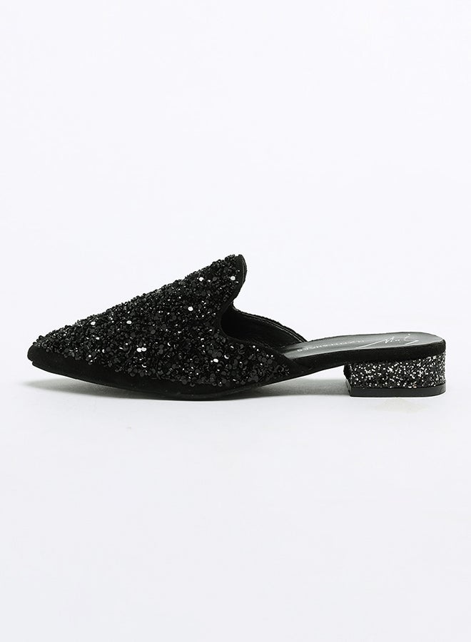 Generic - Sequin Mules Black - Image 1
