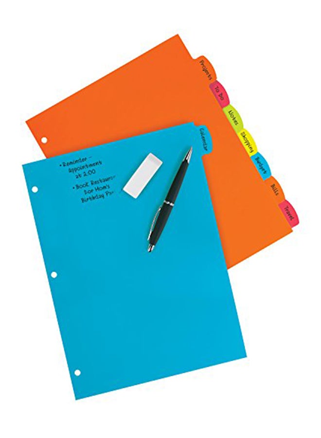 AVERY - Avery Big Tab Write & Erase Durable Plastic Dividers, 8 Multicolor Tabs, 1 Set (16130) - Image 1