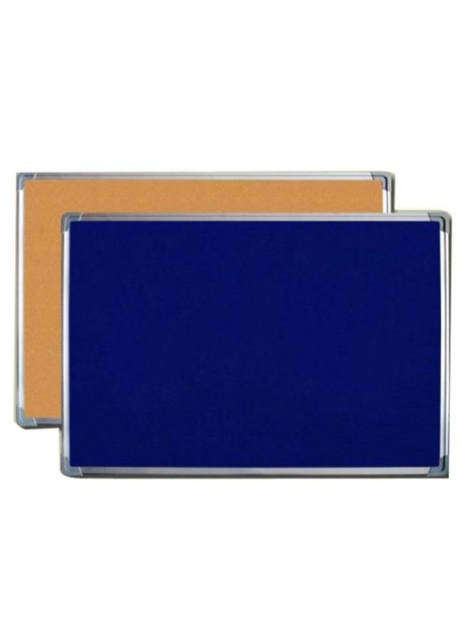 Generic Aluminum Framed Cork Board 60 x 90 centimeter Blue/Brown