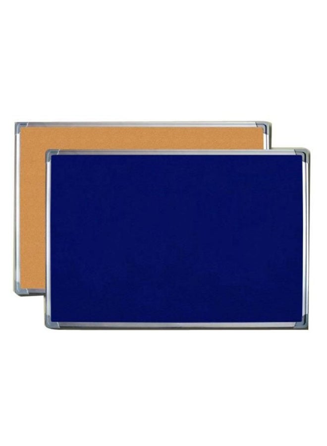 Generic Cork Bulletin Board Blue/Brown